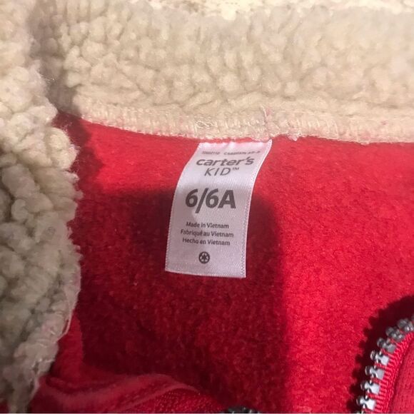 Carter's Red Boys 3/4 Zipper Size 6 - Picture 5 of 5